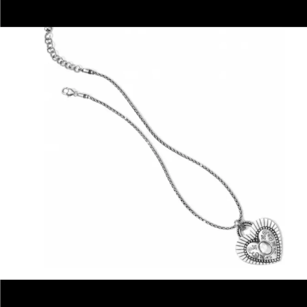 Brighton- All Your Love Heart Pendant Silver Necklace - Picture 8 of 9
